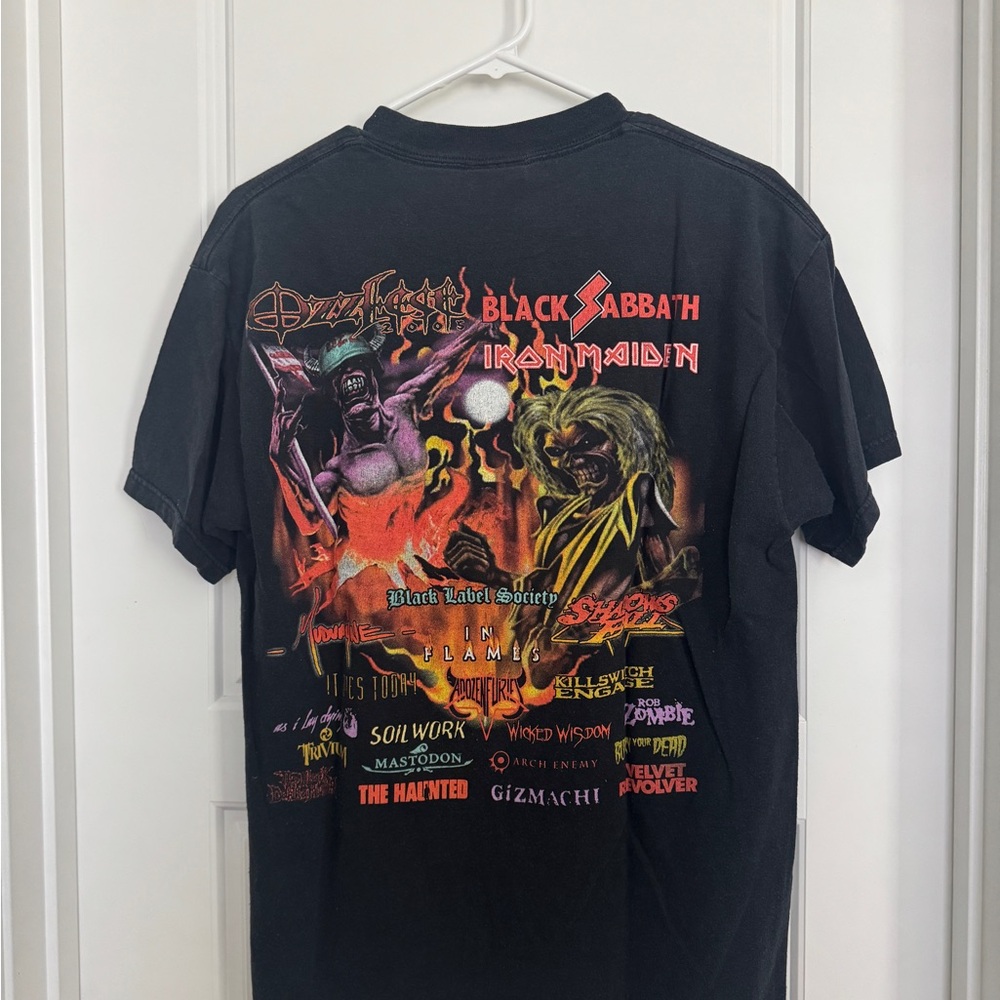 2005 OZZFEST Black Sabbath Concert Tour Black T-Shirt Sz M Ozzy Osbourne - Picture 2 of 5